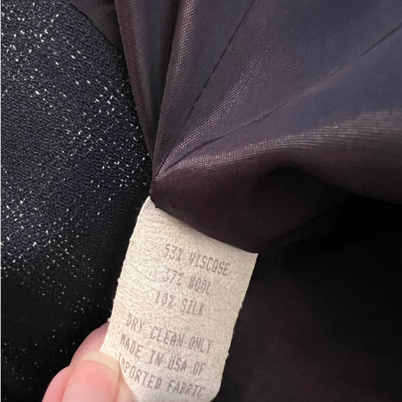 Vintage Alex de Bolzan Double Breasted  Overcoat in Gray w/Purple Plaid Size 4 - Picture 5 of 5